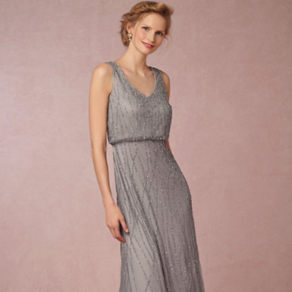 Adrianna Papell (BHLDN) beaded evening dress